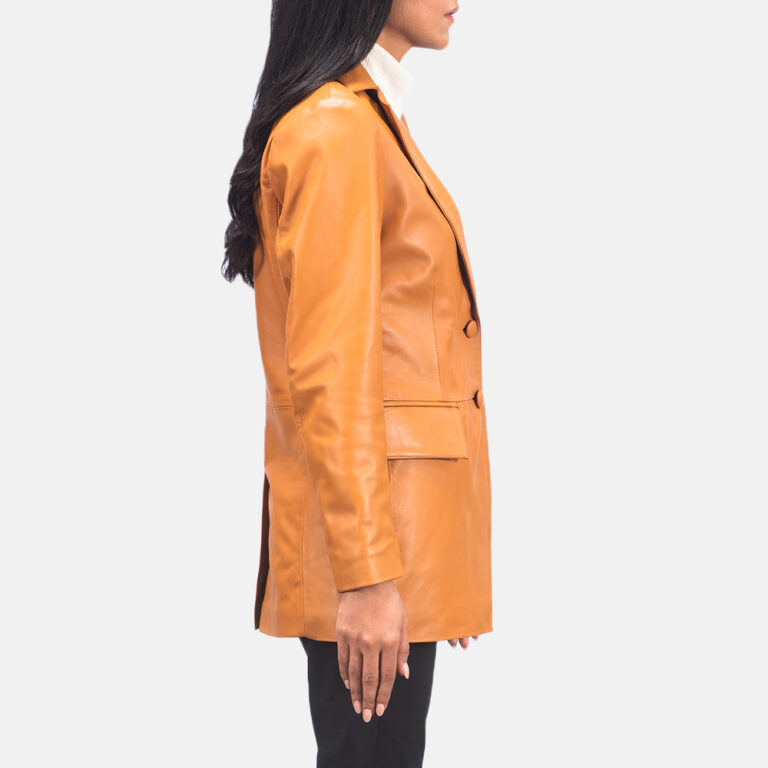 Womens Norma Brown Leather Blazer_5178 copy-8-1623324482488